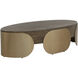 Amarula 65 X 35 inch Dark Brown / Antique Brass Outdoor Coffee Table